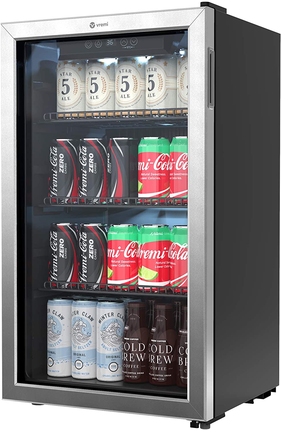 Vremi 120-can 2.7 Cu Ft Beverage Refrigerator 2021