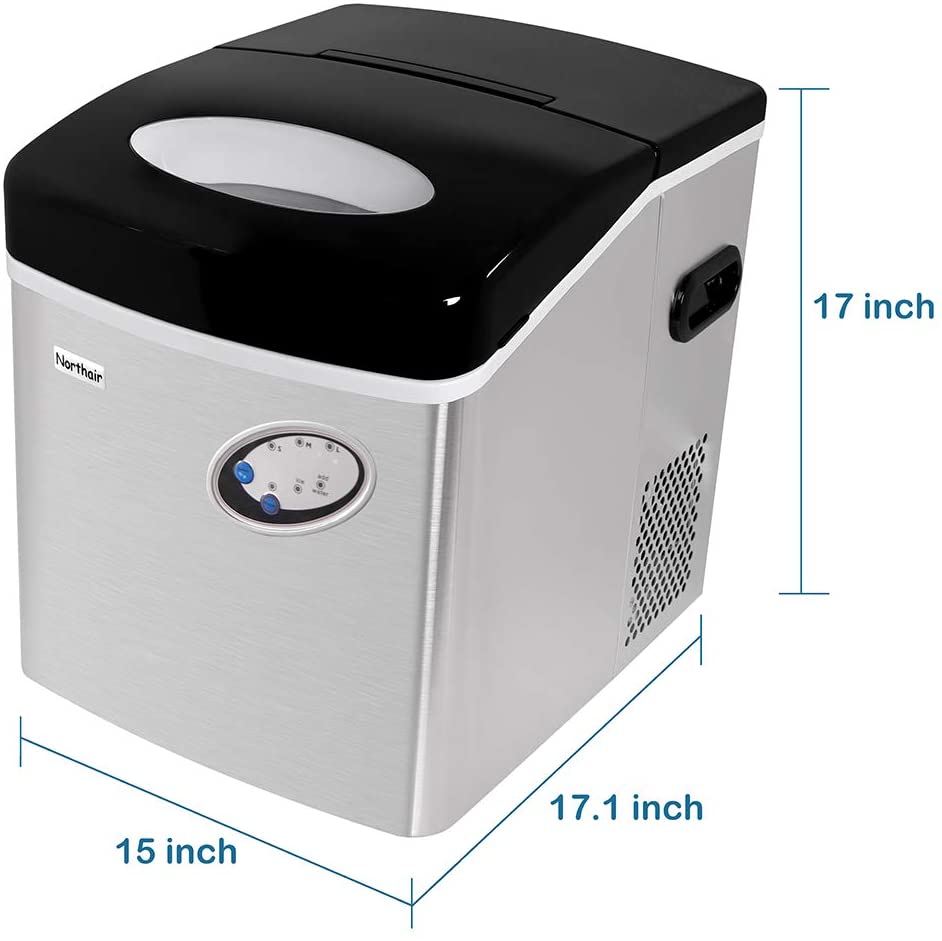 Northair Portable Automatic Stainless Steel Ice Maker Specs
