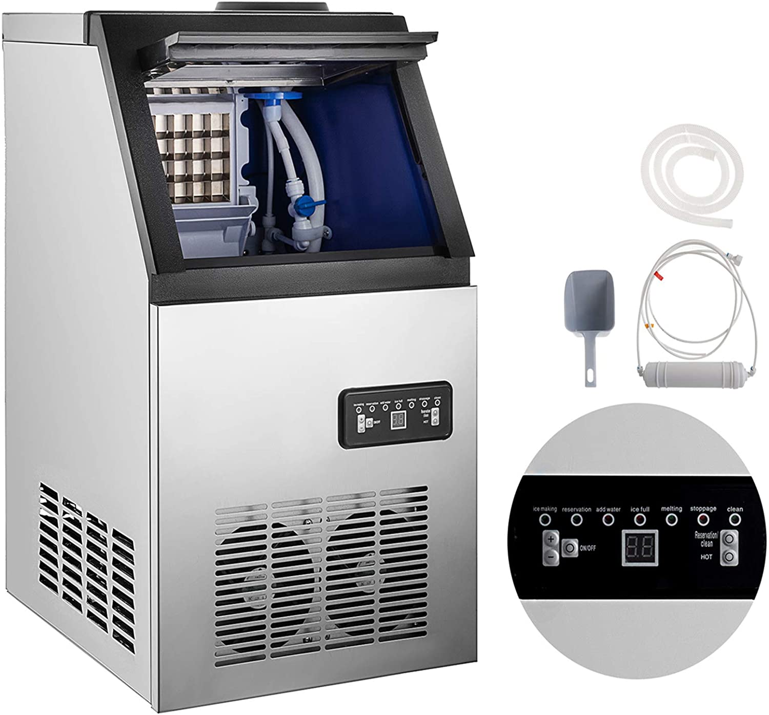 SHZOND Commercial Ice Maker 88LBS/24H Specs