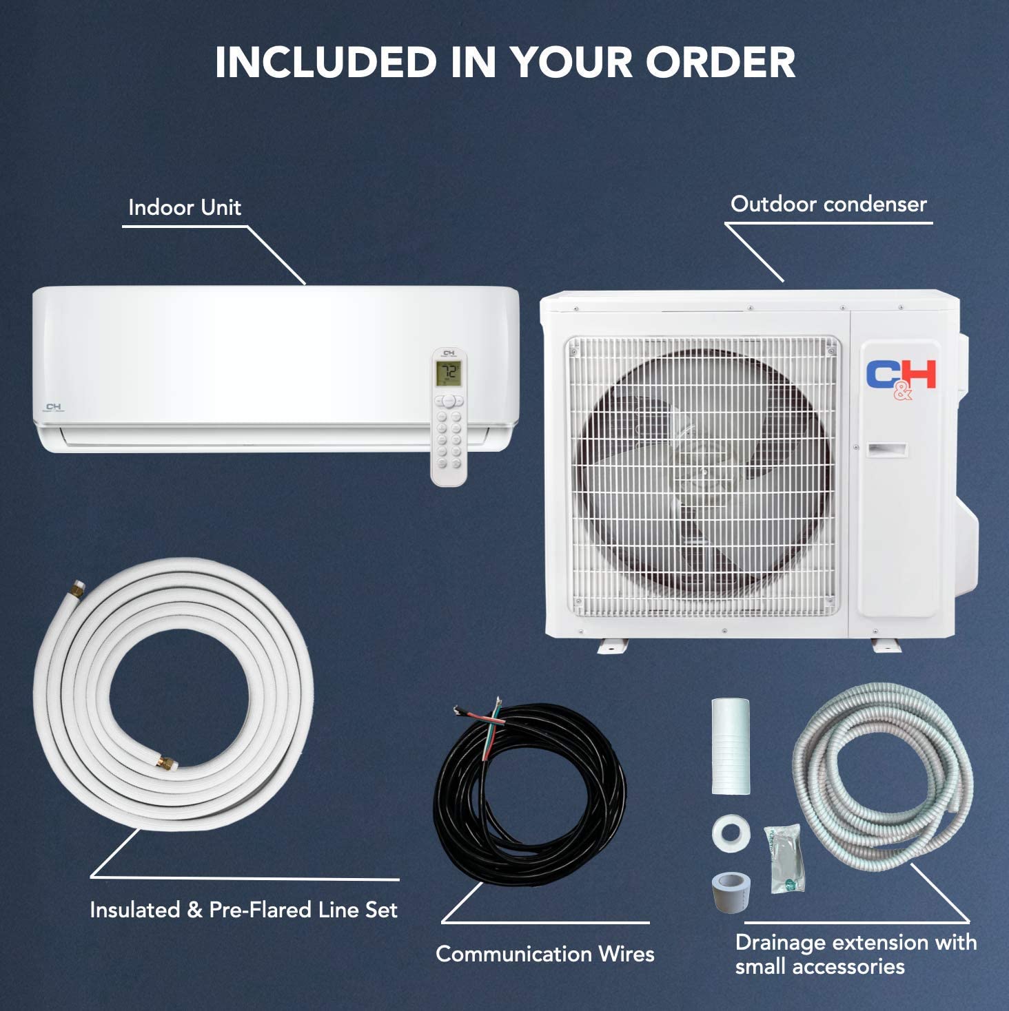Cooper & Hunter 24000 BTU 20.5 SEER Heating and Cooling Ductless Mini Split Air Conditioner Specs