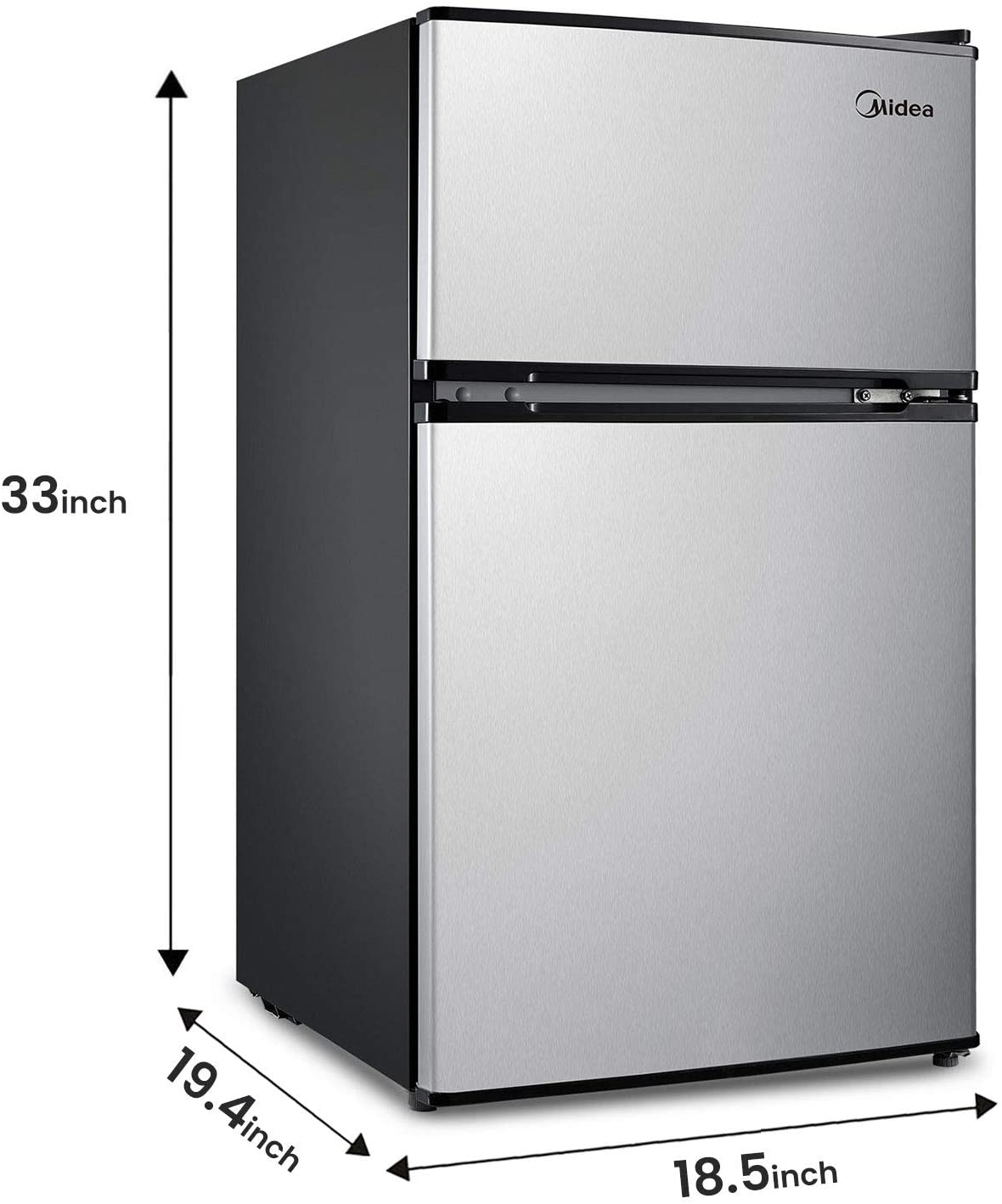 Midea 3.1 Cu. Ft. Compact Refrigerator, WHD-113FSS1 Specs
