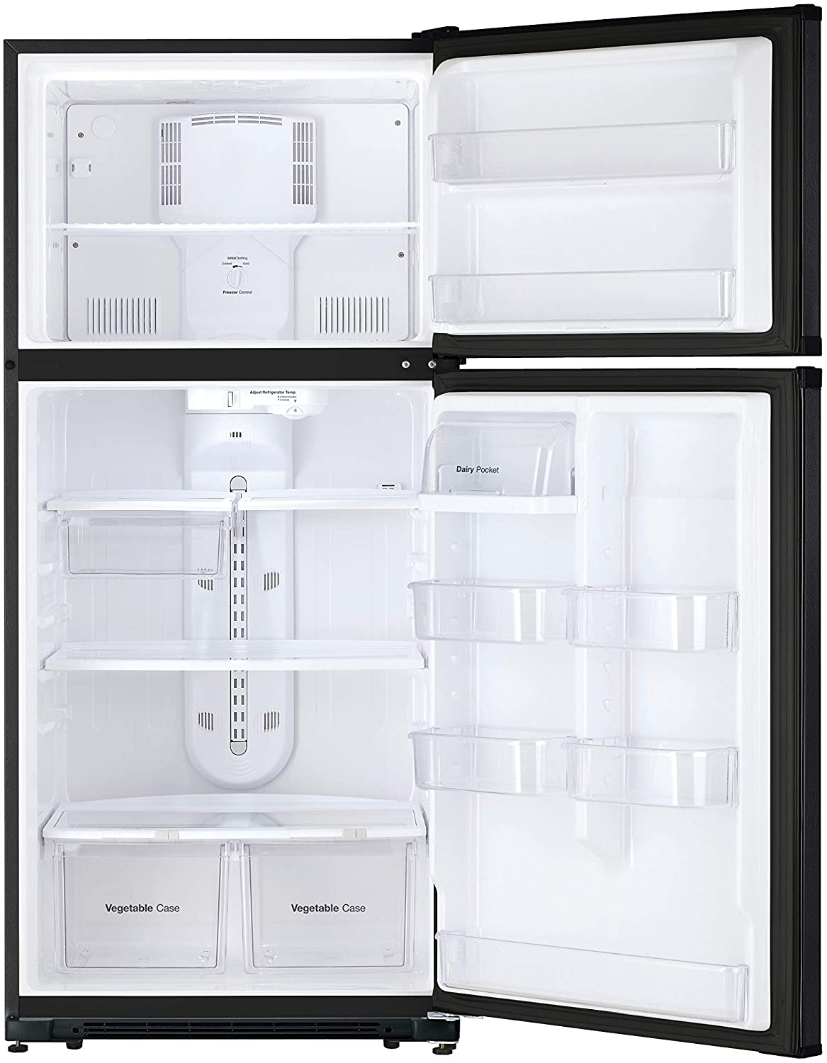 WINIA WTE18HSBCD 18 Cu. Ft. Top Mount Refrigerator Ice Maker Ready Specs