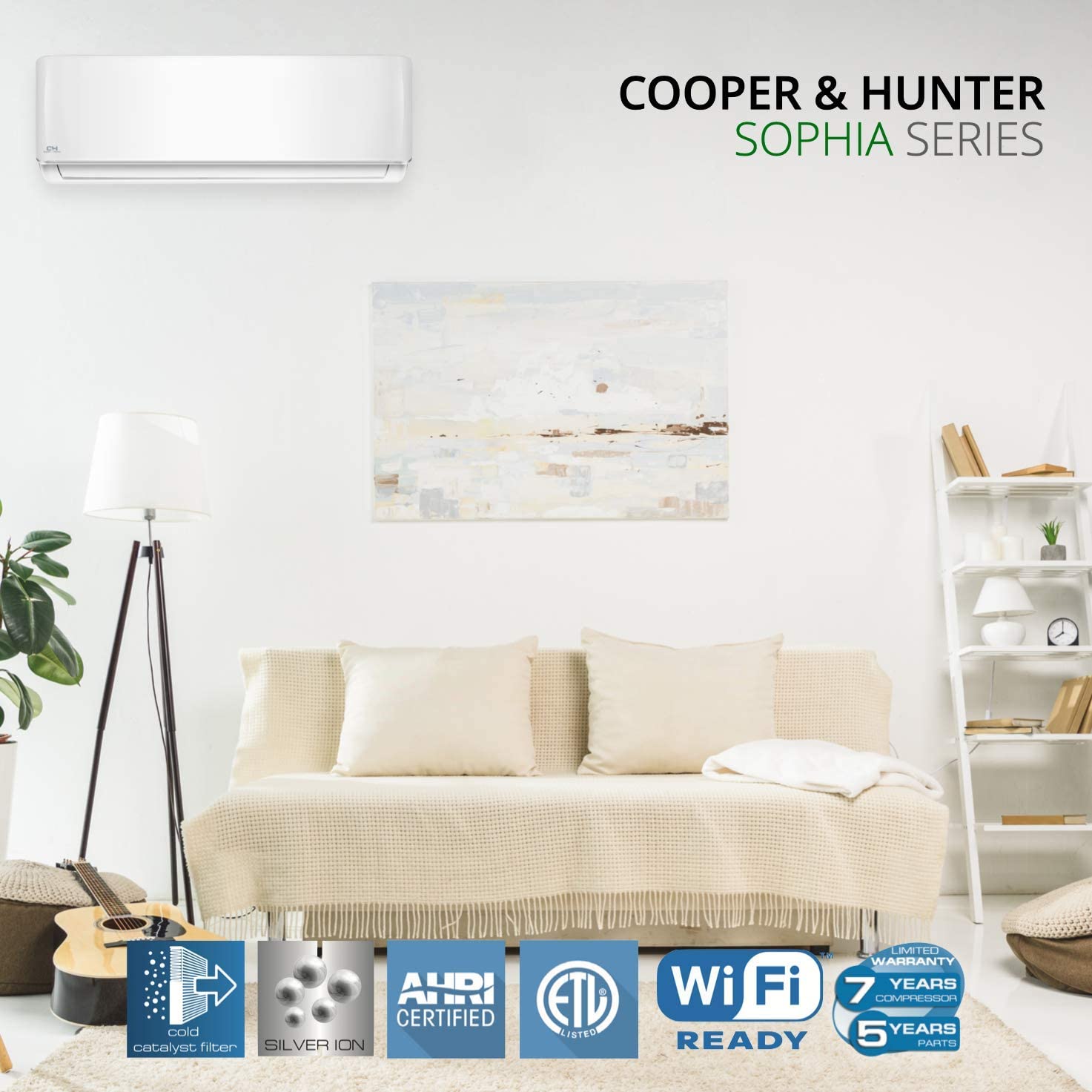 Cooper & Hunter 24000 BTU 20.5 SEER Heating and Cooling Ductless Mini Split Air Conditioner