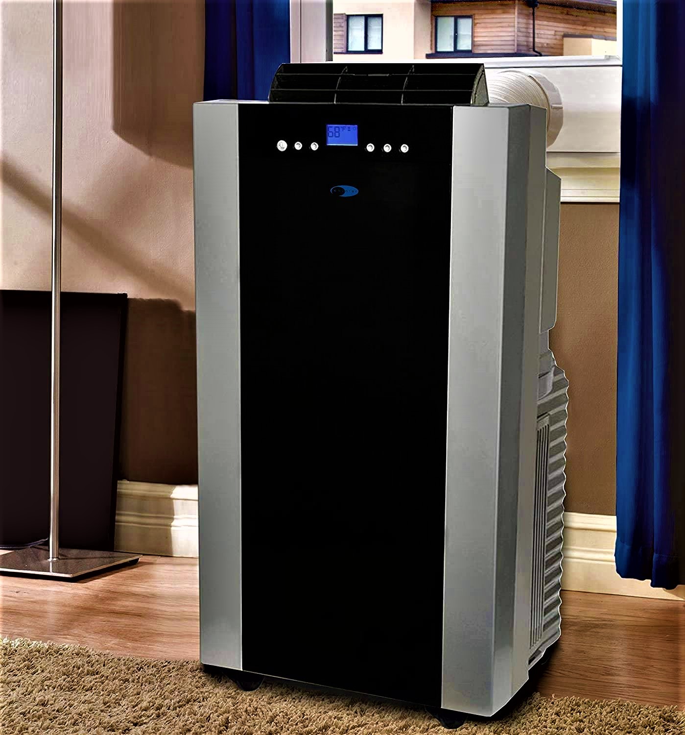 Whynter ARC-14S 14,000 BTU Dual Hose Portable Air Conditioner, Dehumidifier, Fan with Activated up to 500 sq ft room