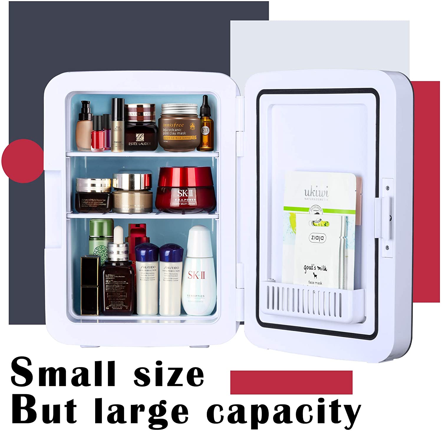 Euhomy Mini fridge for bedroom, 10 L Mini fridge Cooler and Warmer