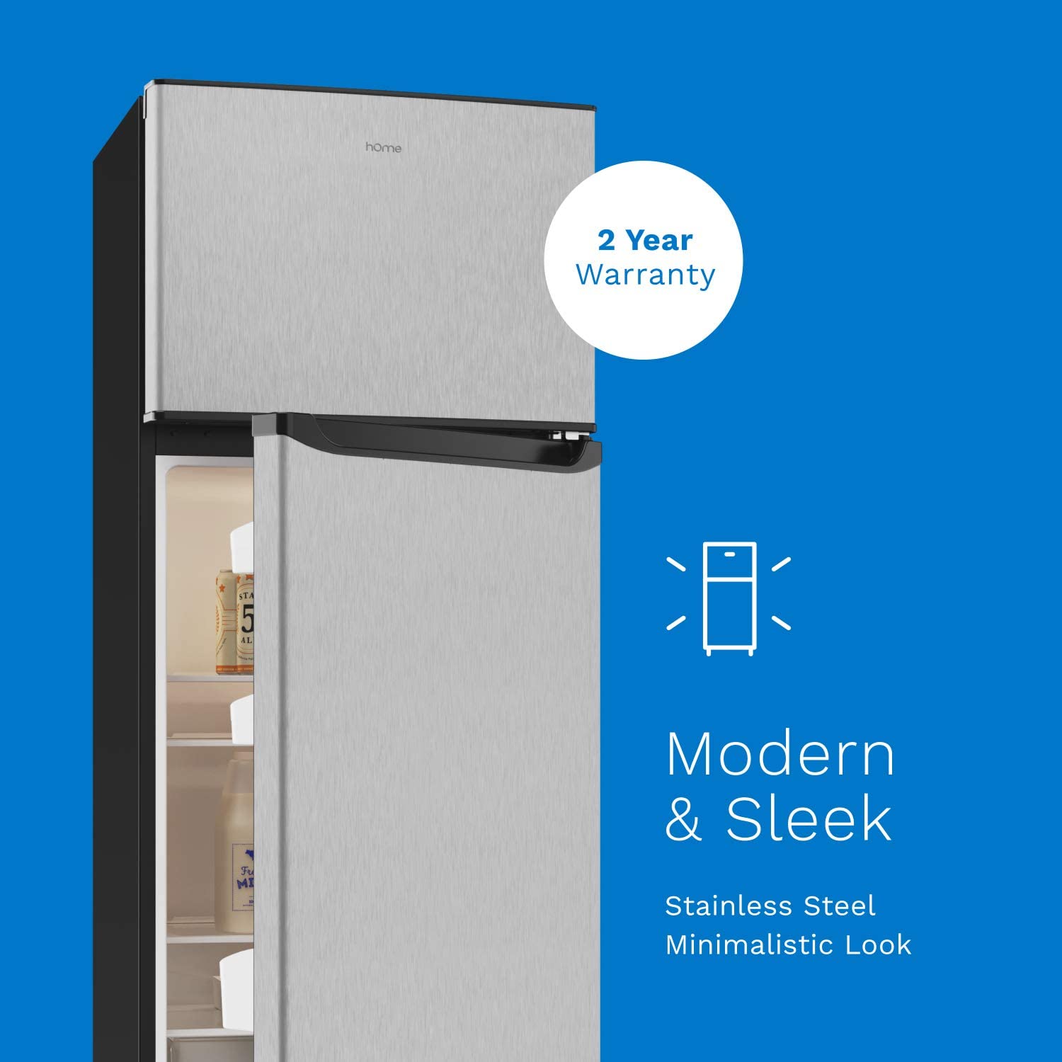 hOmeLabs 7.6 cu. ft. Refrigerator with Freezer - Energy Star