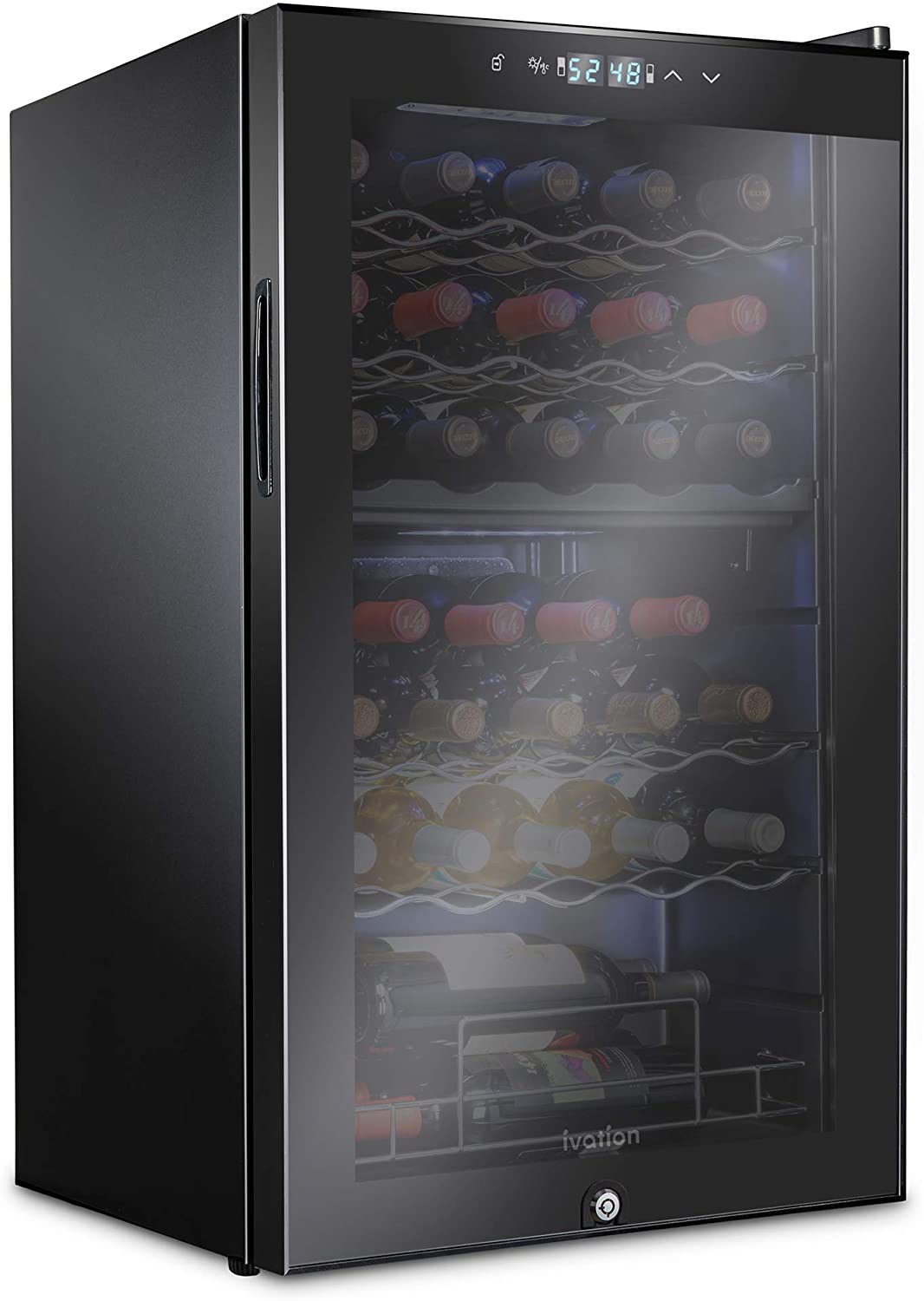 Ivation 33 Bottle Dual Zone Wine Cooler Refrigerator