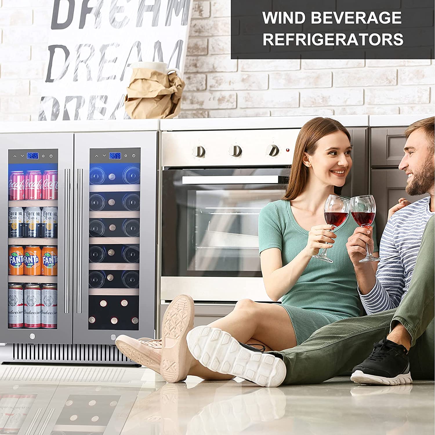  Vinique 24 Inch Wine And Beverage Refrigerator Dual Zone Cooler