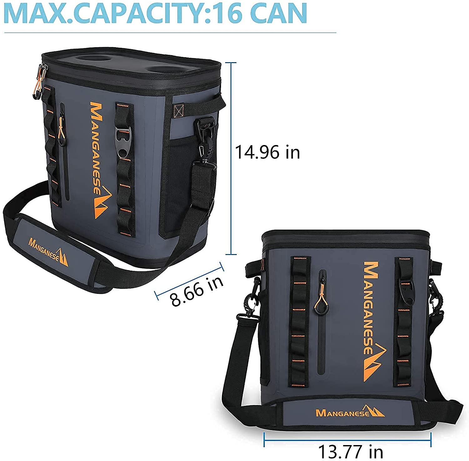 MANGANESE Soft Cooler Insulated Bag Specs