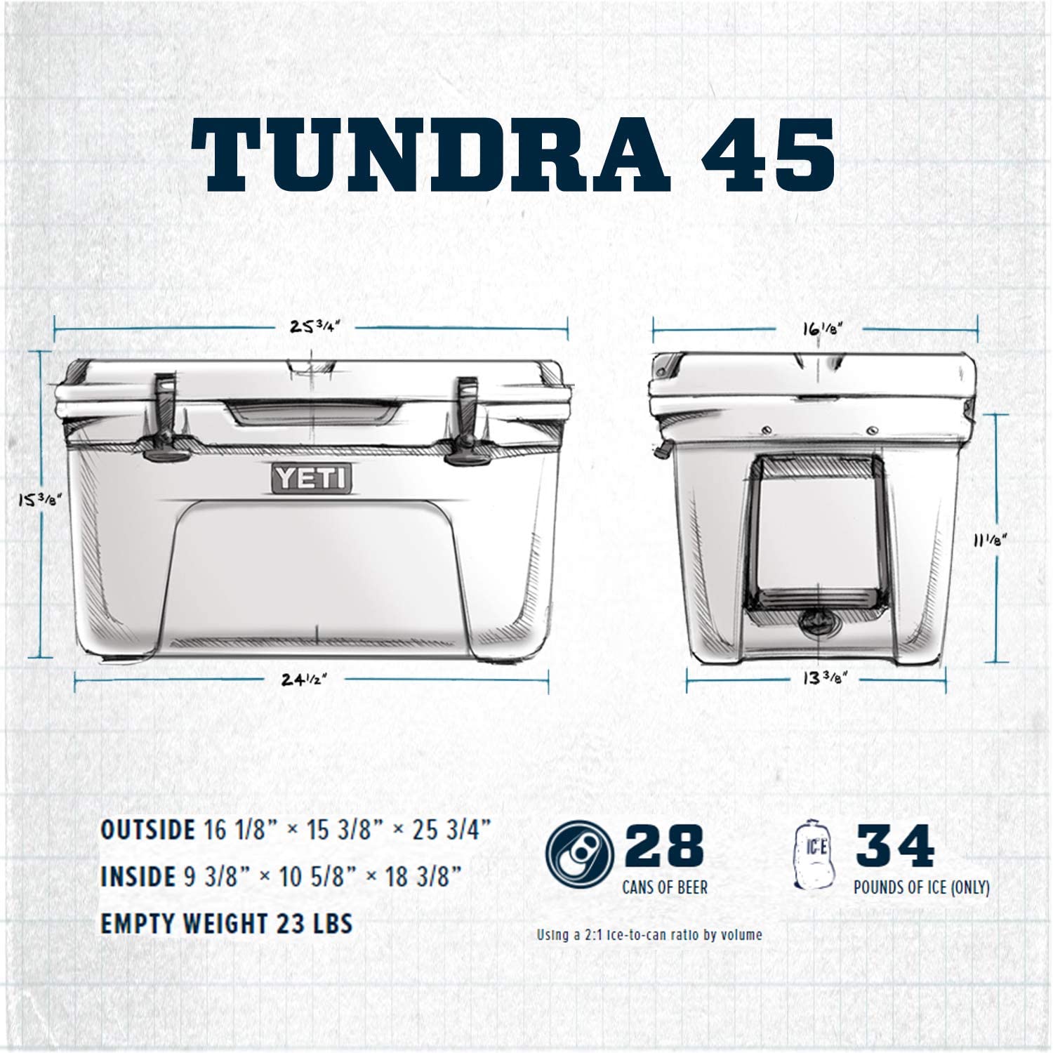 YETI Tundra 45 Cooler Specs